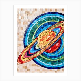 Saturn Mosaic 2 Art Print