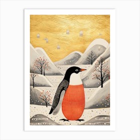 Bird Illustration Penguin 3 Art Print