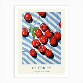 Marche Aux Fruits Cherries Fruit Summer Illustration 1 Art Print