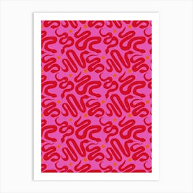 Strawberry Snakes Art Print