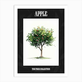 Apple Tree Pixel Illustration 1 Poster Art Print