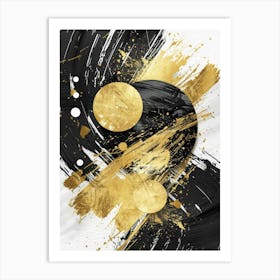 Abstract Gold And Black Canvas Print 4 Art Print