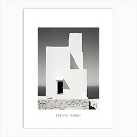 Poster Of Ibiza, Spain, Photography In Black And White 1 Art Print
