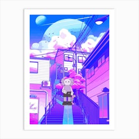 Pixel Art kaws Art Print