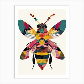 Colourful Insect Illustration Bee 6 Art Print