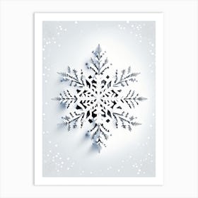 Snowflakes, In The Snow, Snowflakes, Marker Art 2 Art Print