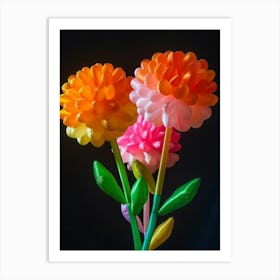 Bright Inflatable Flowers Globe Amaranth 1 Art Print