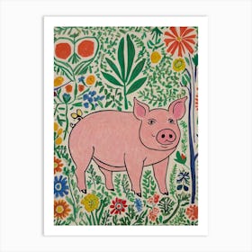 Pig In The Garden Style unemployment 1 Art Print