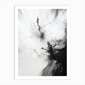 Celestial Whsipers Abstract Black And White 3 Art Print