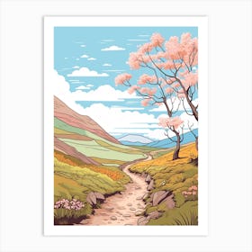 The Pennine Way England 2 Hike Illustration Art Print