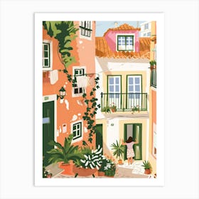 Lisbon Street Art Print