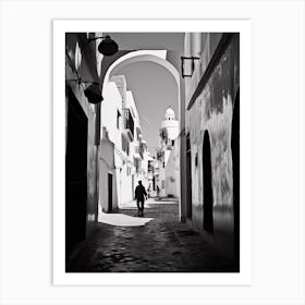 Tunis, Tunisia, Mediterranean Black And White Photography Analogue 4 Art Print