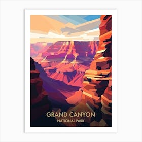 Grand Canyon National Park Travel Poster Illustration Style 6 Art Print