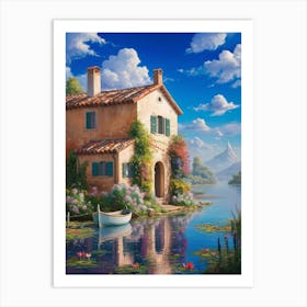 House By The Lake 3 Art Print