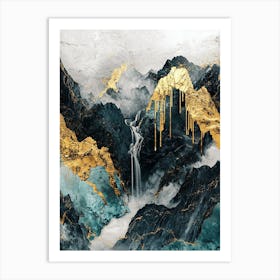 Sierra Madre Elegance Marble Fluidity Art Print