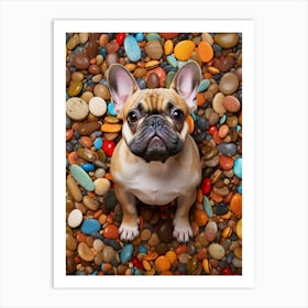 Cute french bulldog 1 Art Print