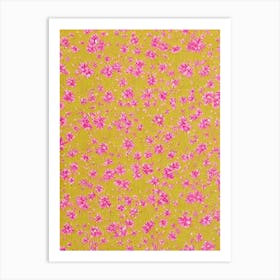 Vinca Floral Print Warm Tones 2 Flower Art Print