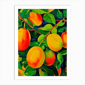 Mango Fruit Vibrant Matisse Inspired Painting Fruit Art Print