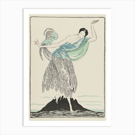 L’Oiseau D’Argent, Robe Du Soir Fashion Illustration Art Print