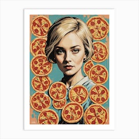 Pizza Girl Pop Art Print