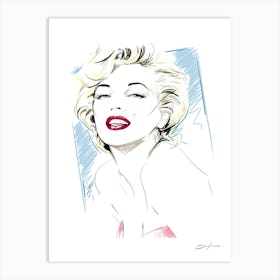 Blonde Bombshell - Retro 80s Style Art Print