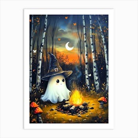 Ghost By The Campfire Art Print