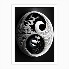 Close Up 1, Yin and Yang Illustration Art Print