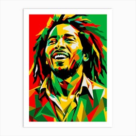 Bob Marley in WPAP Pop Art Art Print