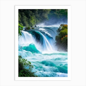 Huka Falls, New Zealand Realistic Photograph (1) Art Print