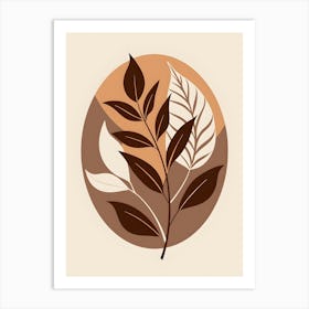 Leaf In A Circle Art Print