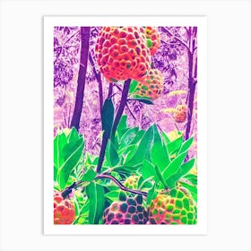 Jackfruit Risograph Retro Poster Fruit Art Print