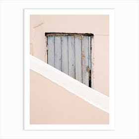 Blue door behind wall in Eivissa // Ibiza Travel Photography Art Print