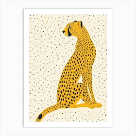 Yellow Cheetah 3 Art Print