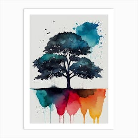 Watercolor Tree 8 Art Print