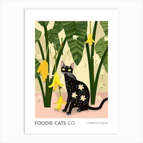 Foodie Cats Co Cat And Bananas 1 Art Print