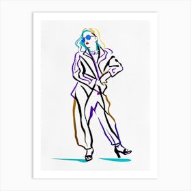 Woman In A Suit Art Print