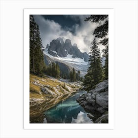 Lake In The Mountains 10 Art Print