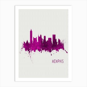 Memphis Tennessee City Purple Art Print