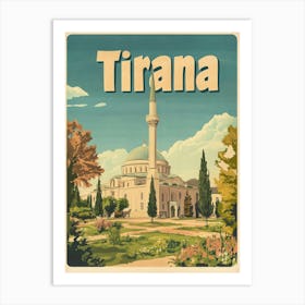 Aihrgdesign A Classic 1960s Travel Poster For Tirana 5 Art Print