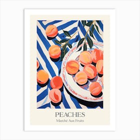 Marche Aux Fruits Peaches Fruit Summer Illustration 1 Art Print