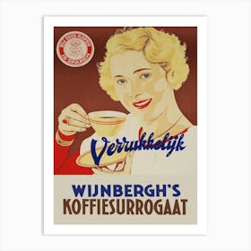 Verburgh'S Koffiesurgat - coffee vintage poster, coffee poster Art Print