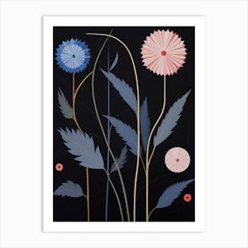 Cornflower 1 Hilma Af Klint Inspired Flower Illustration Art Print