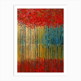 Red Trees 1 Art Print