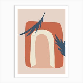 Archway. Egypt - boho travel pastel vector minimalist poster Art Print