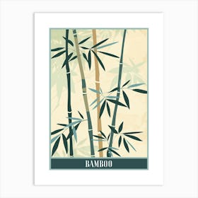 Bamboo Tree Flat Illustration 4 Poster Art Print