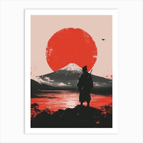 Fuji's Lament:Samurai Art Print