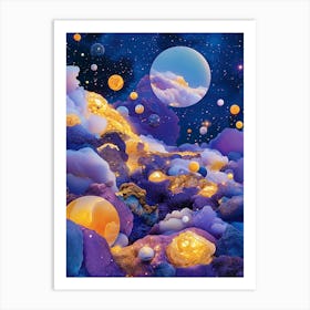 Abstract night Art Print