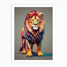 Colorful Lion 2 Art Print