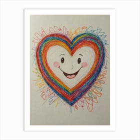 Rainbow Heart 4 Art Print