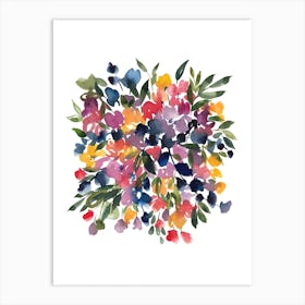 Abstract Flower Bouquet Art Print